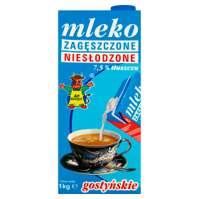 Gostyń Mleko Zagęszczone Niesłodzone 7,5% 1Kg