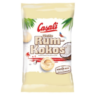 Casali draże rum-kokos w białej czekoladzie 100g