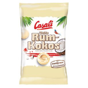 Casali draże rum-kokos w białej czekoladzie 100g