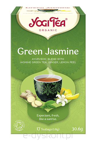 Herbata Zielona Jaśminowa (Green Jasmine) Bio (17 X 1,8 G) 30,6 G - Yogi Tea [BIO]