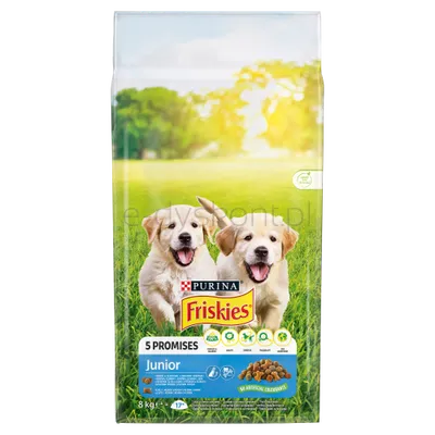 Friskies Karma Dla Psów Junior Z Kurczakiem I Warzywami 8Kg