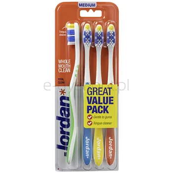 Jordan Szczoteczka Do Zębów Total Clean Medium 4-Pack