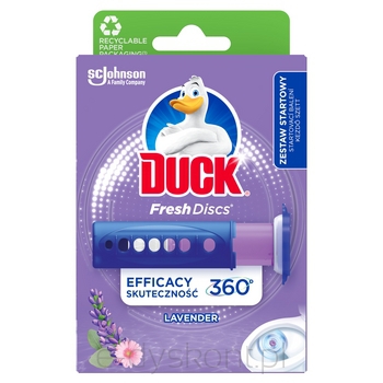 Duck Żelowy Krążek Do Toalety Fresh Discs Lavender  O Zapachu Lawendowym, Urządzenie 36Ml