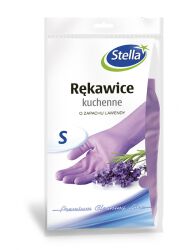 Rękawice kuchenne Stella, zapach lawendy, rozmiar S, lawendowy