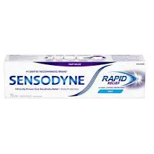 Sensodyne Ultraszybka Ulga Mint Pasta z fluorem do zębów nadwrażliwych, wyrób medyczny, o smaku miętowym 75 ml