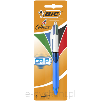 BIC 4 Colours Grip Długopis miks kolorów Blister 1 sztuka