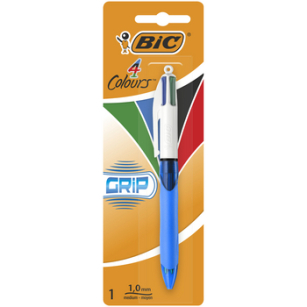 BIC 4 Colours Grip Długopis miks kolorów Blister 1 sztuka