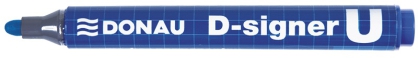 Marker permanentny DONAU D-Signer, okrągły, 2-4mm (linia), zawieszka, niebieski
