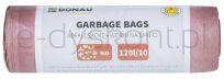 Donau Home Worki na śmieci do segregacji, odpady BIO (LDPE), 120l, 10 szt., brązowe - 2