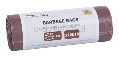 Donau Home Worki na śmieci do segregacji, odpady BIO (LDPE), 120l, 10 szt., brązowe