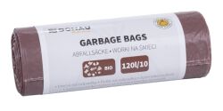 Donau Home Worki na śmieci do segregacji, odpady BIO (LDPE), 120l, 10 szt., brązowe
