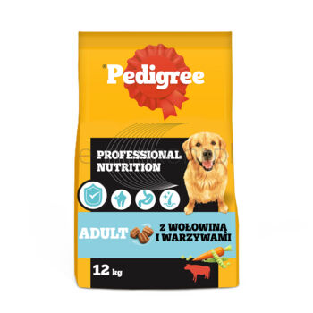 Pedigree Adult sucha karma z wołowiną i warzywami 12 kg