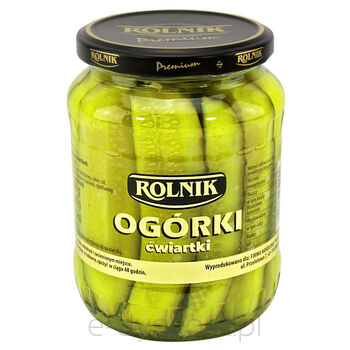 Rolnik Ogórki ćwiartki 720 ml 