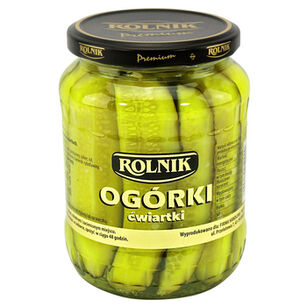 Rolnik Ogórki ćwiartki 720 ml 