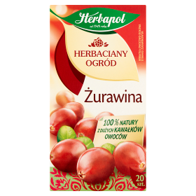Herbapol Herbaciany Ogród Żurawina Herbatka Owocowo-Ziołowa 50 G (20 Torebek)