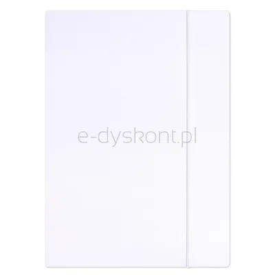 Teczka Z Gumką Office Products Premium, Karton, A4, 350Gsm, 3-Skrz., Biała