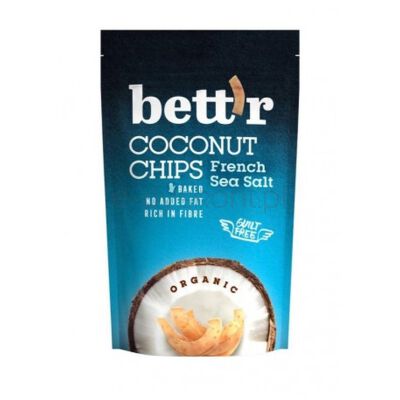 Bettr Chipsy kokosowe z solą morską bezglutenowe BIO 70 g