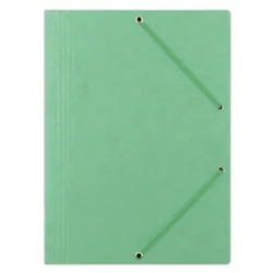 Office Products Teczka z gumką, preszpan, A4, 390gsm, 3-skrz., jasnozielona