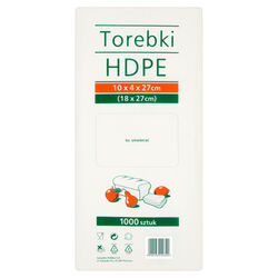 Torebki Hdpe 10X4X27 Cm (18X27 Cm) 1000 Sztuk