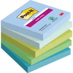 Post-It Karteczki samoprzylepne Super Sticky, OASIS, 76x76mm, 5x90 kart.