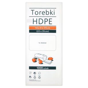 Hdpe Torebki Spożywcze 14X4X35 Cm 1000 Sztuk