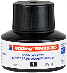 Edding Tusz Do Uzupełniania Markerów Permanentnych Retract 11 E-Rmtk 25, Czarny 