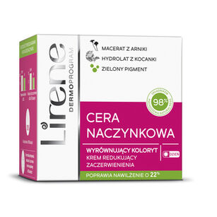 Lirene Cera Naczynkowa Wyrównujący Koloryt Krem Redukujący Zaczerwienia 50 Ml