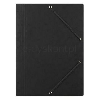 Donau Teczka z gumką preszpan, A4, 390gsm, 3-skrz., Czarna