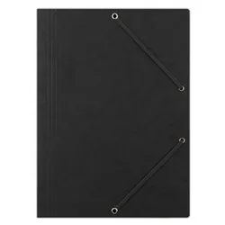 Donau Teczka z gumką preszpan, A4, 390gsm, 3-skrz., Czarna