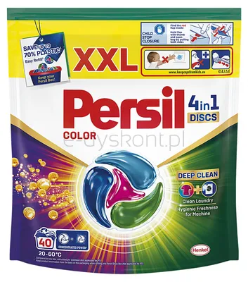 Kapsułki do prania PERSIL Deep Clean Discs Color 4w1, kolor, 40 szt.