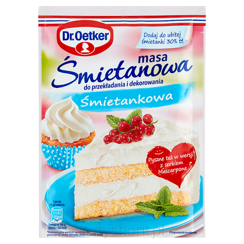 Dr.Oetker Masa Śmietanowa O Smaku Śmietankowym 56G