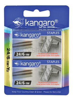 Kangaro Zszywki No. 24/6,2x1000 szt., blister [BIURO]