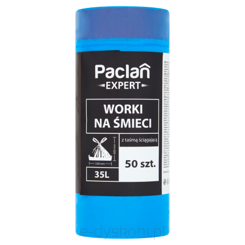 Paclan Expert Worki Na Śmieci Z Taśmą 35L 50 Szt.