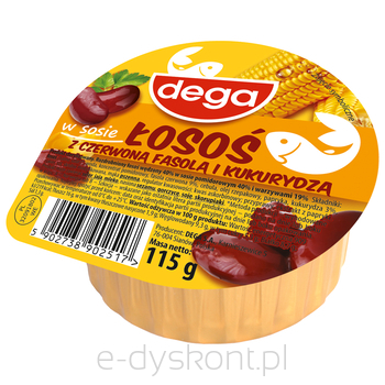 Dega Łosoś W Sosie Z Czerwoną Fasolą I Kukurydzą 115G