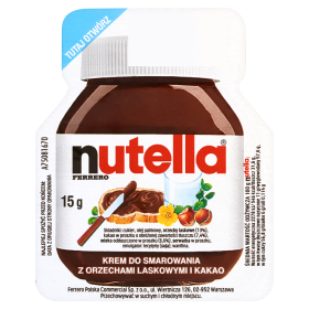 Ferrero Nutella Krem Do Smarowania Z Orzechami Laskowymi I Kakao 15 G(Opakowanie 60 Sztuk)