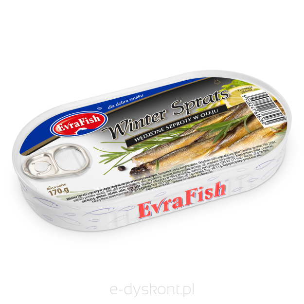 Evra Fish Winter Sprats Wędzone Szproty W Oleju 170 G 