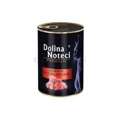 Dolina Noteci Premium Mokra karma puszka dla kota cielęcina 400g