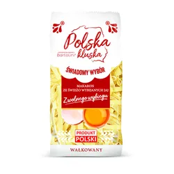 Bartolini Makaron Polska Kluska 1 jajeczny z jajami z wolnego wybiegu 400g - wstążka