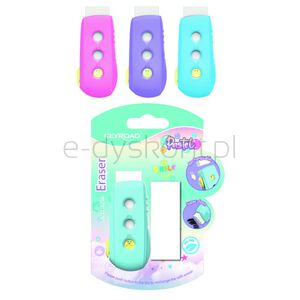 Keyroad Gumka do ścierania, pastel, 1 dodatkowy wkład, suwak, blister, mix kolorów