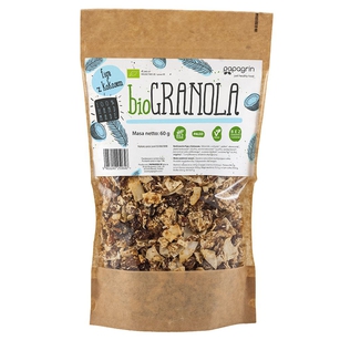 Granola Figa Z Kokosem Bez Dodatku Cukrów Bezglutenowa Bio 60 G - Papagrin [BIO]