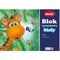 Rexus Blok rysunkowy biały 20 kartek, A3, 