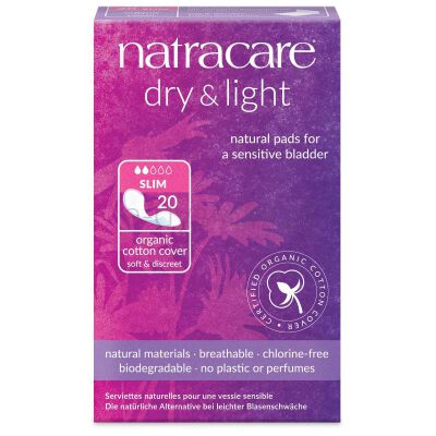 Natracare Wkładki urologiczne w stanach nietrzymania moczu slim (109 ml absorbcji) BIO 20 szt.