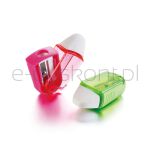 Keyroad Keyroad Temperówka plastikowa z gumką, pojedyńcza, Twist, blister, mix kolorów - 2