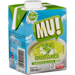 Śmietanka UHT 18% MU! 500ml Wart Milk