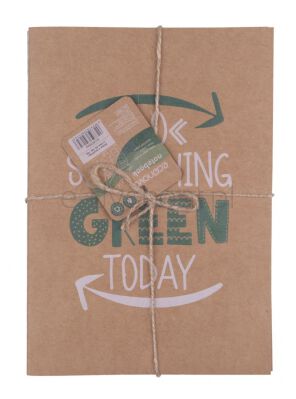Zeszyt Econovo, z recyklingu, A5, 32 kart., 70gsm, 2 szt., naturalny