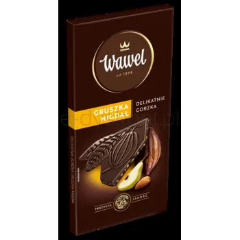 Wawel Czekolada Premium Delikatnie Gorzka Gruszka Migdał 90g