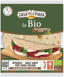 Casa Della Piada Piadina Pszenna Pełnoziarnista Bio 225 G (3 Szt)