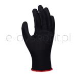 Donau Rękawice Safety Pu Black, Kat. Ii, Rozm. 6, Czarne - 2