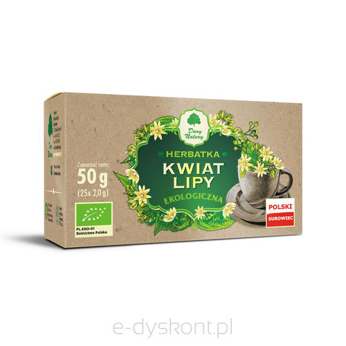 Herbatka Z Kwiatu Lipy Bio (25 X 2 G) 50 G - Dary Natury [BIO]