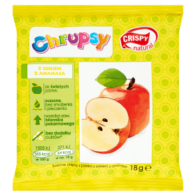 Crispy Natural Chipsy Jabłko Sok Z Ananasa 18G 